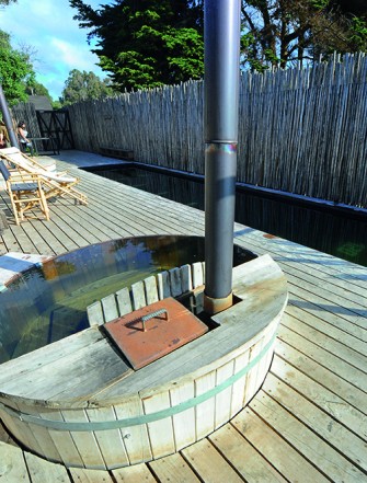 Termas en el jardín